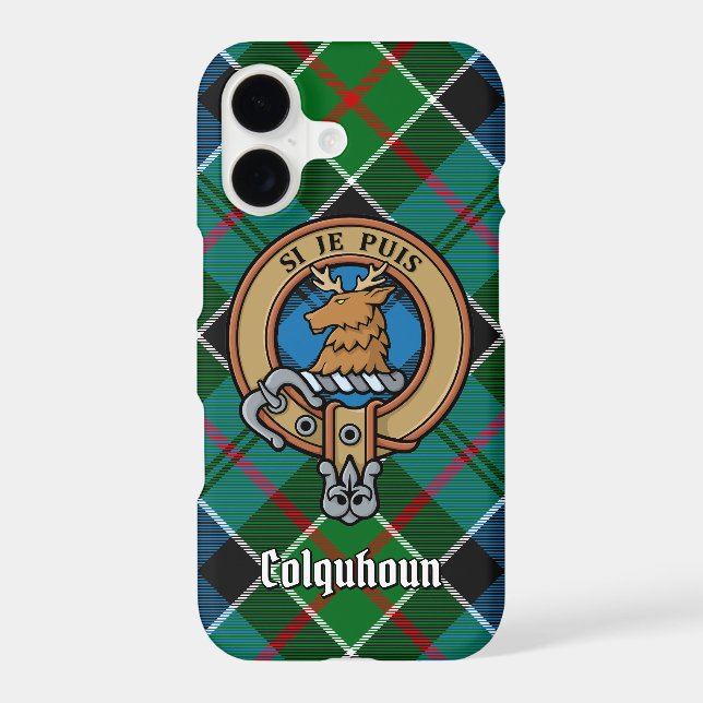 Clan Colquhoun Crest over Tartan (Back)