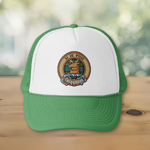 Clan Colquhoun Crest over Tartan Trucker Hat