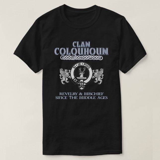 Clan Colquhoun crest Scottish clans Scottish surna T-Shirt (Design Front)