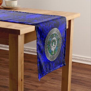 Clan Colquhoun Crest & Tartan Knot Short Table Runner
