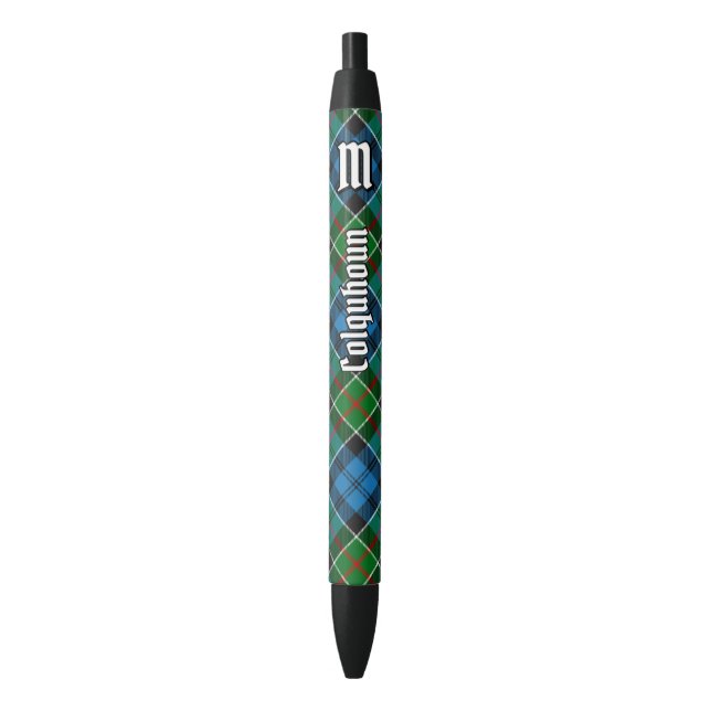 Clan Colquhoun Tartan Black Ink Pen (Front Vertical)