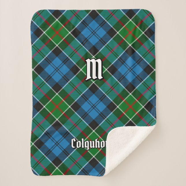 Clan Colquhoun Tartan Sherpa Blanket (Front)