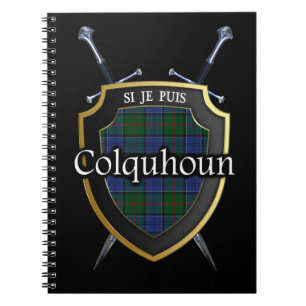 Clan Colquhoun Tartan Shield & Swords Notebook