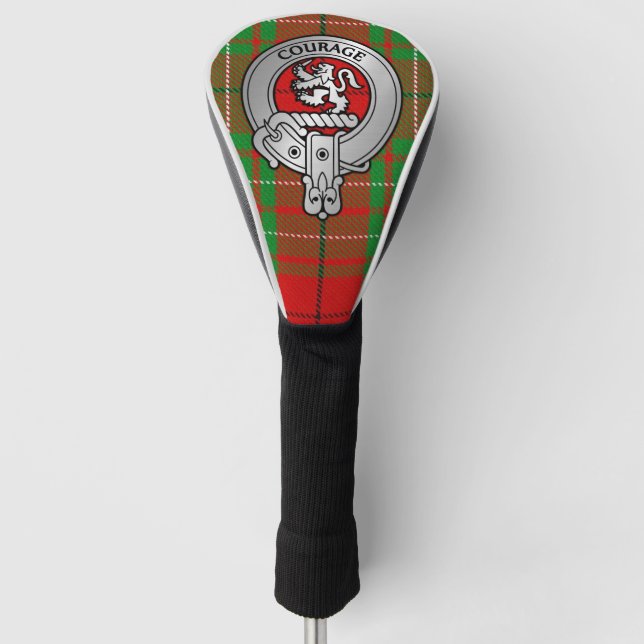 Clan Comyn | Cumming Crest & Tartan Golf Head Cover (Front)