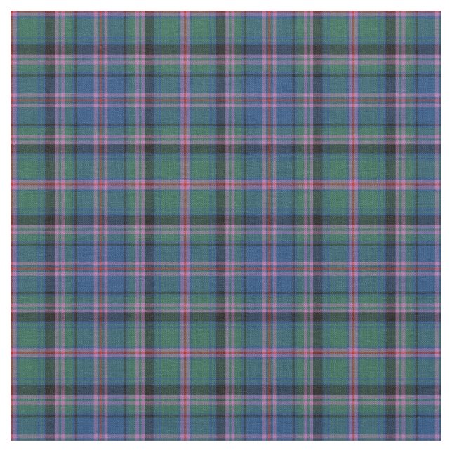 Clan Cooper Tartan Fabric (Close Up)