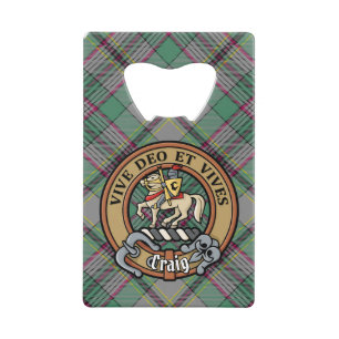 Clan Craig Crest over Tartan