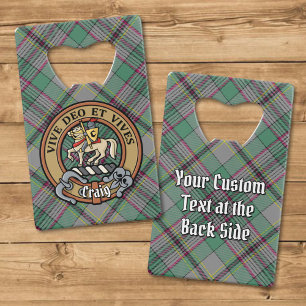 Clan Craig Crest over Tartan
