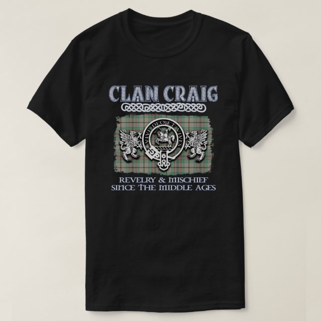 Clan Craig crest Scottish clans Scottish surname T-Shirt (Design Front)
