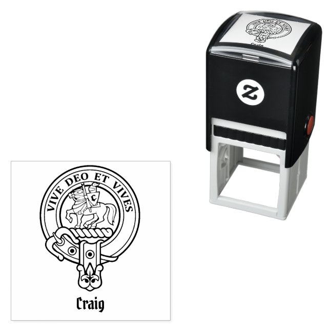 Clan Craig Crest Self-inking Stamp (In Situ)