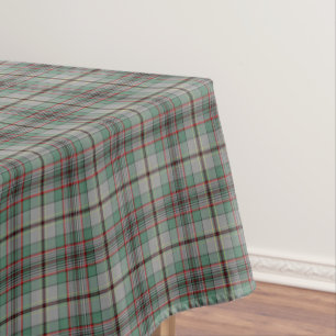 Clan Craig Grey and Green Scottish Tartan Tablecloth