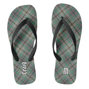Clan Craig Tartan Flip Flops