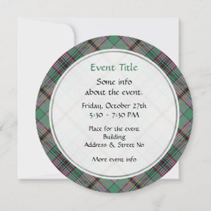 Clan Craig Tartan Invitation