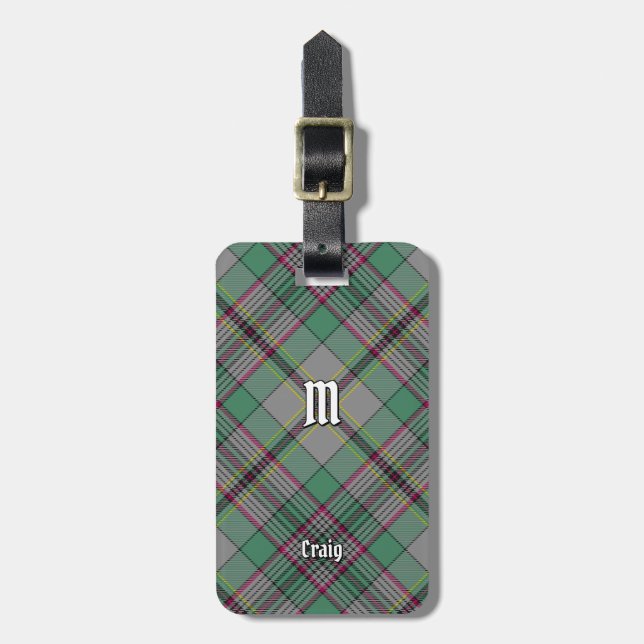 Clan Craig Tartan Luggage Tag (Front Vertical)