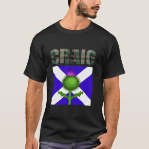Clan Craig Tartan Scottish Family Name Scotland Pr T-Shirt