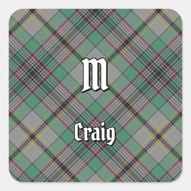 Clan Craig Tartan Square Sticker (Front)