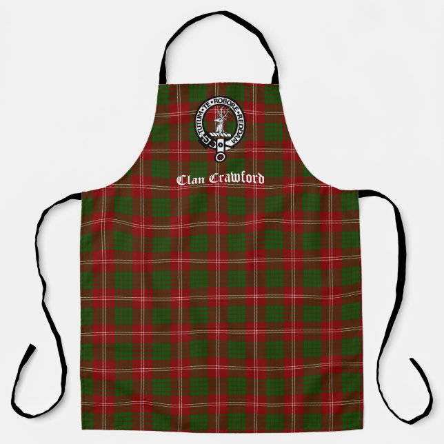 Clan Crawford Crest Badge & Tartan Apron (Front)
