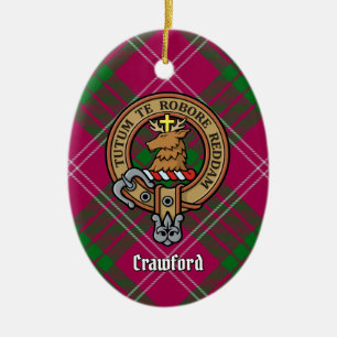 Clan Crawford Crest Ceramic Ornament