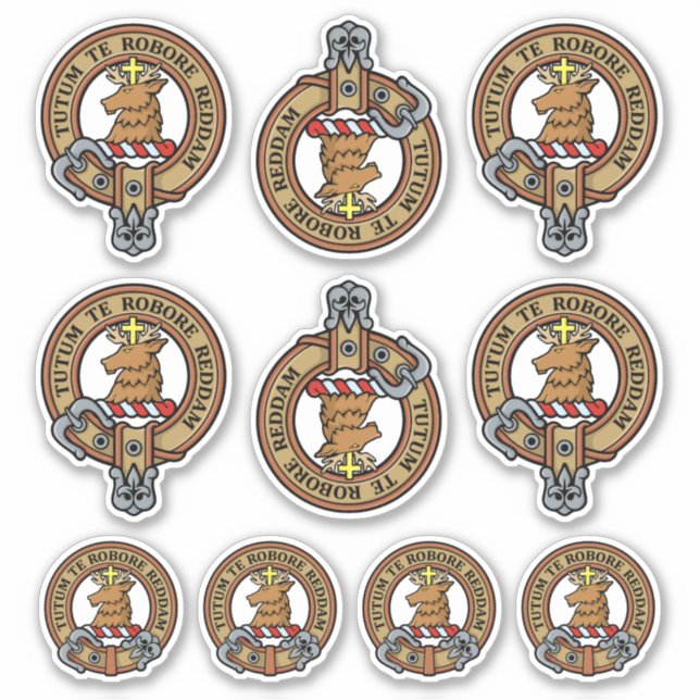 Clan Crawford Crest Sticker Set (Front)