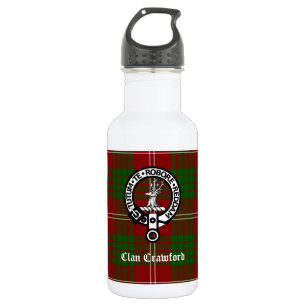 Clan Crawford Crest Tartan 532 Ml Water Bottle