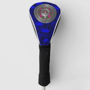 Clan Crawford Crest & Tartan Knot Golf Head Cover