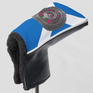 Clan Crawford Crest & Tartan Knot Golf Head Cover