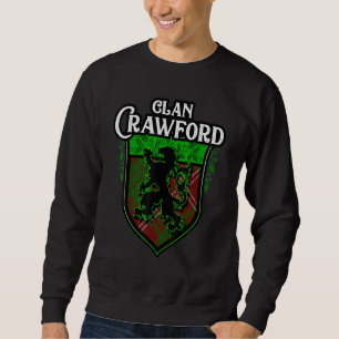 Clan Crawford Surname Scottish Tartan Lion Rampant Sweatshirt
