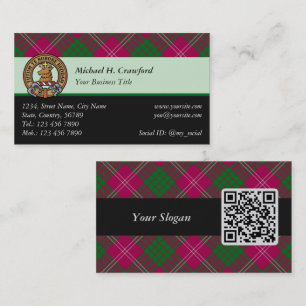 Clan Crawford Tartan Business Card