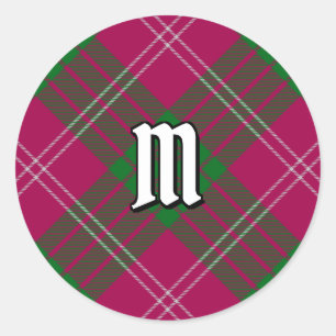 Clan Crawford Tartan Classic Round Sticker