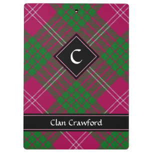 Clan Crawford Tartan Clipboard