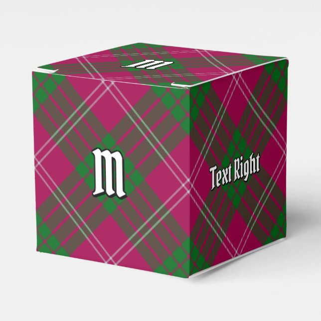 Clan Crawford Tartan Favour Box (Front Side)