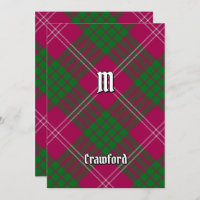 Clan Crawford Tartan Invitation