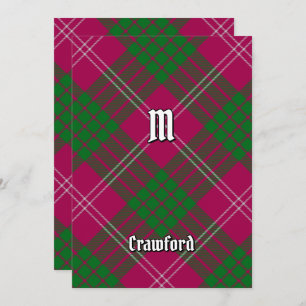 Clan Crawford Tartan Invitation