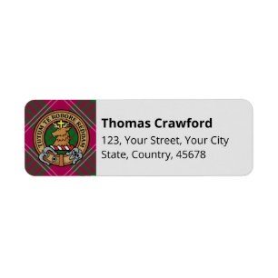Clan Crawford Tartan Label