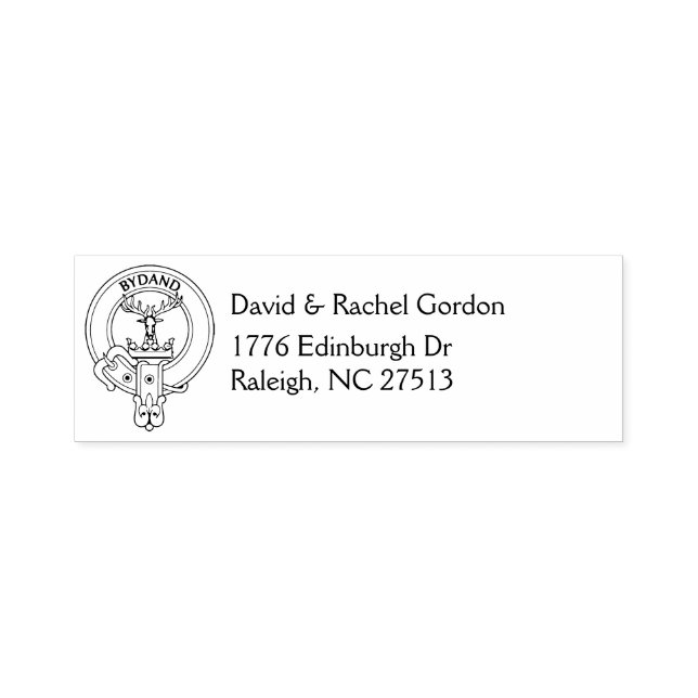Clan Crest & Address Self-inking Stamp (Design)