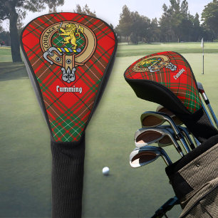 Clan Cumming Crest over Tartan Golf Head Cover