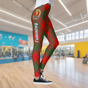 Clan Cumming Crest over Tartan Leggings
