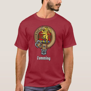 Clan Cumming Crest over Tartan T-Shirt