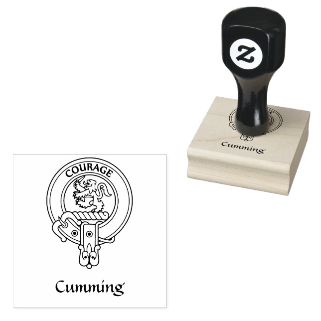 Clan Cumming Crest Rubber Stamp (Stamped)
