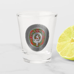 Clan Cumming Crest & Tartan Knot Shot Glass