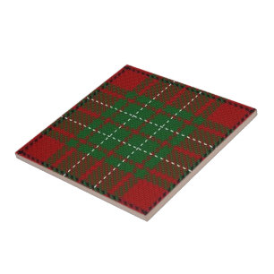 Clan Cumming Scottish Expressions Red Tartan Tile
