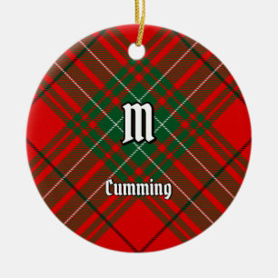 Clan Cumming Tartan Ceramic Tree Decoration