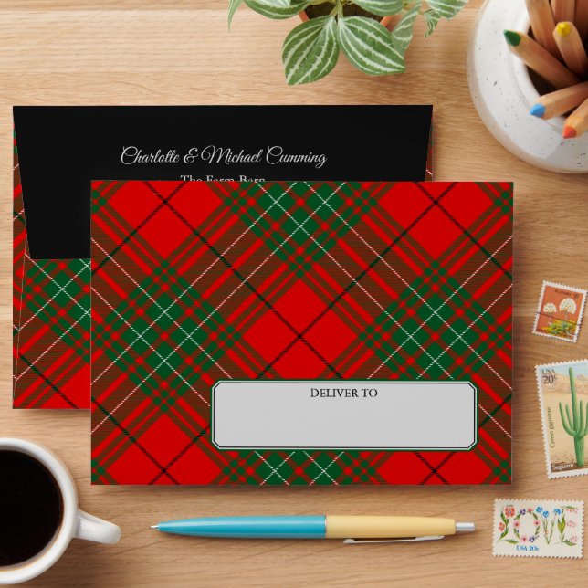 Clan Cumming Tartan Envelope (Desk)