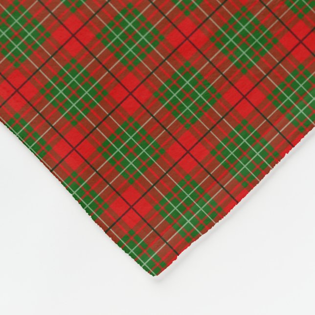 Clan Cumming Tartan Fleece Blanket (Corner)