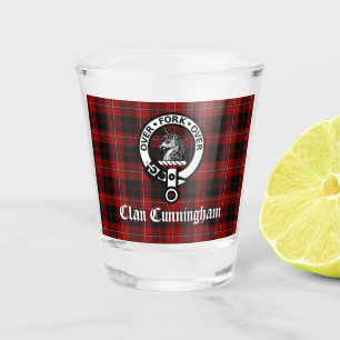Clan Cunningham Badge & Tartan Shot Glass