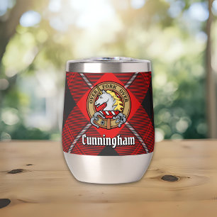 Clan Cunningham Crest over Tartan