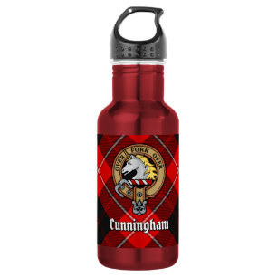 Clan Cunningham Crest over Tartan 532 Ml Water Bottle