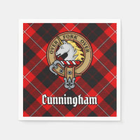 Clan Cunningham Crest over Tartan