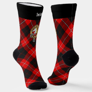 Clan Cunningham Crest over Tartan Socks