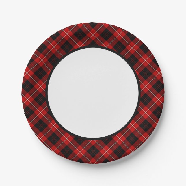 Clan Cunningham Tartan Border Paper Plate (Front)