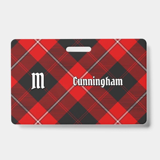 Clan Cunningham Tartan ID Badge (Front)